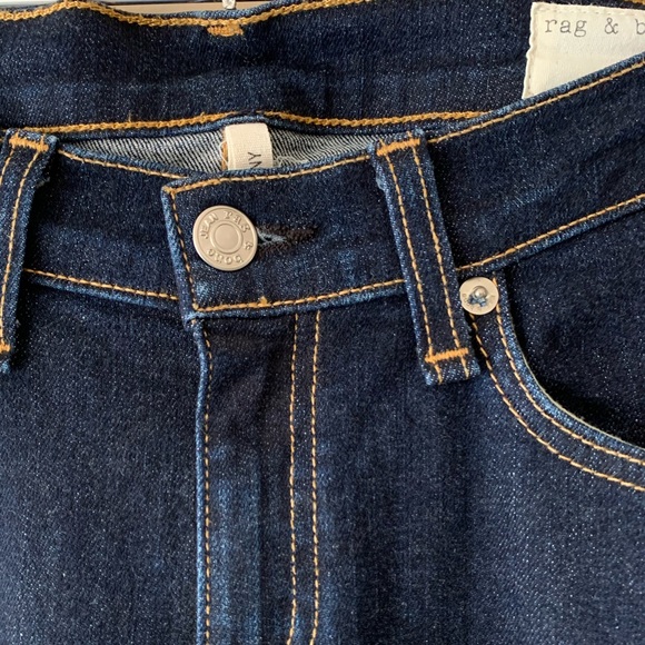 Rag & Bone Very Flattering Dark Navy / Heritage Skinny Jeans - size 26 - Picture 4 of 11